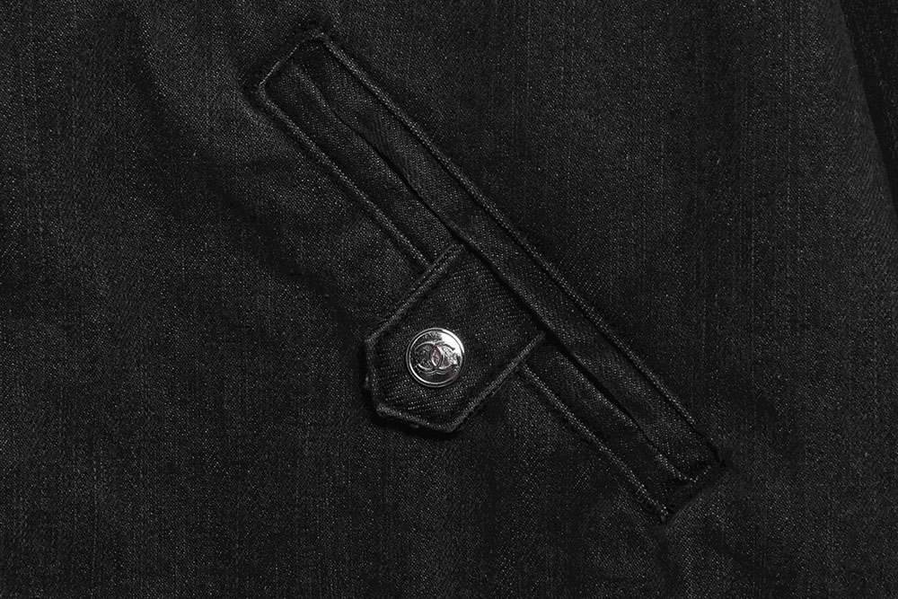 Chanel Embroidered Letter Denim Jacket"