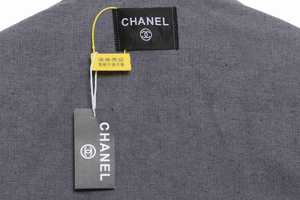 Chanel Embroidered Letter Denim Jacket"