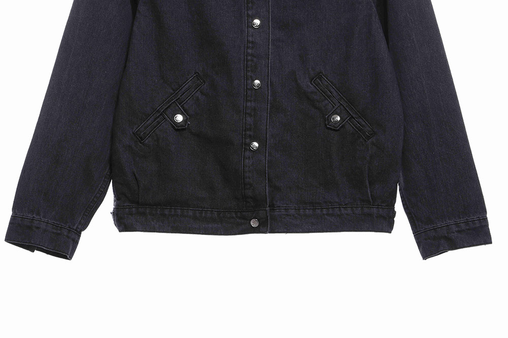 Chanel Embroidered Letter Denim Jacket"