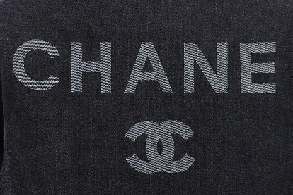 Chanel Embroidered Letter Denim Jacket"