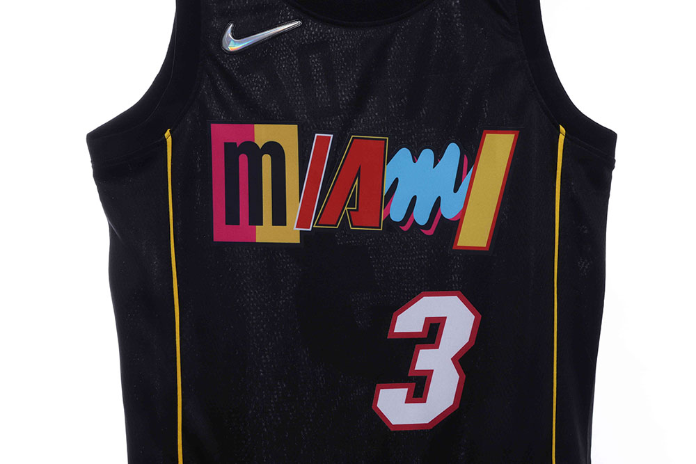 Heat Retro City Edition Wade No. 3 Jersey