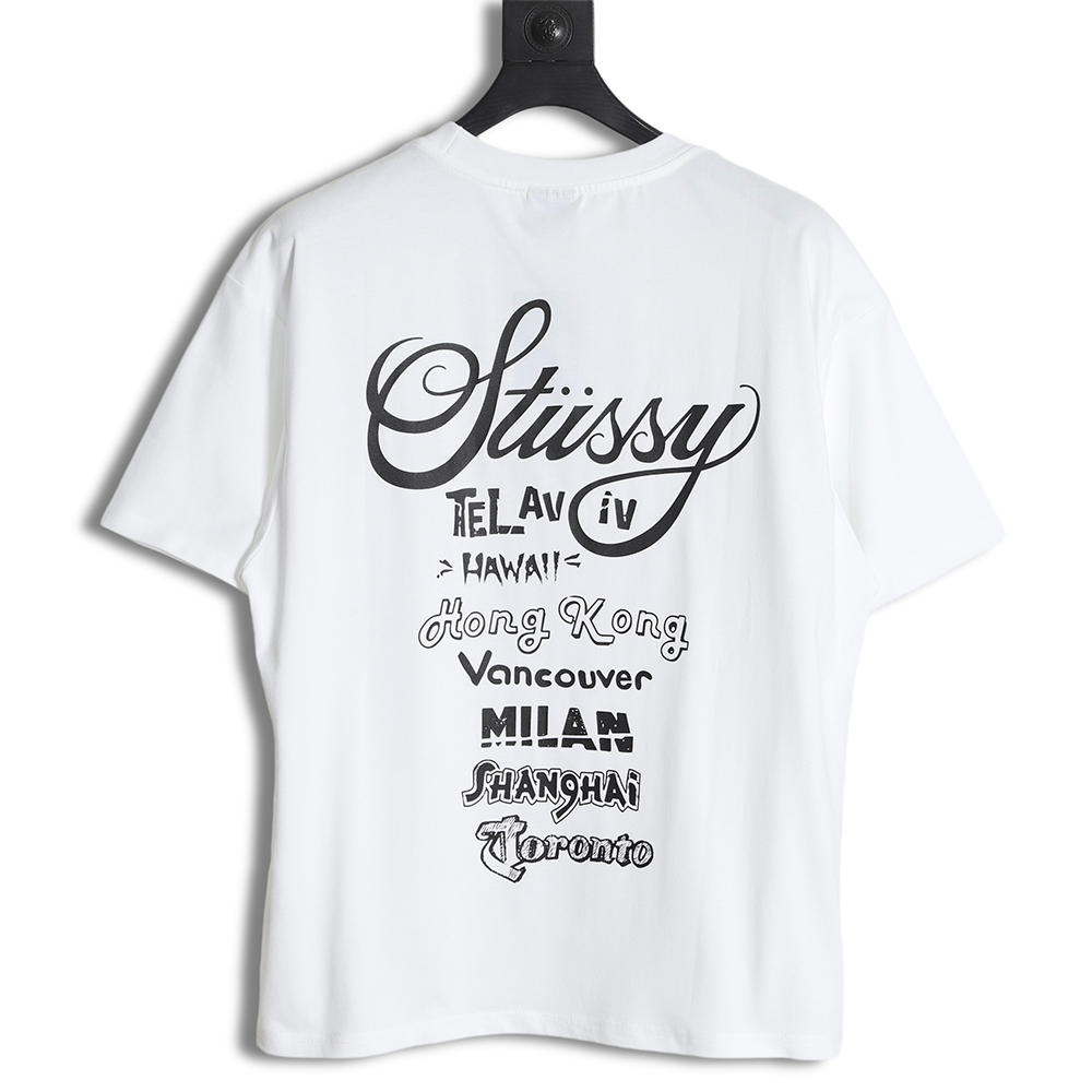 Stussy spoof letter print short-sleeved T-shirt