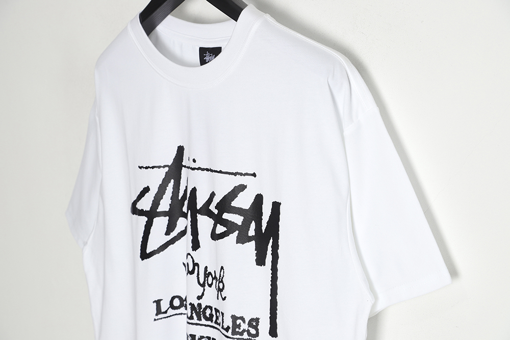 Stussy spoof letter print short-sleeved T-shirt