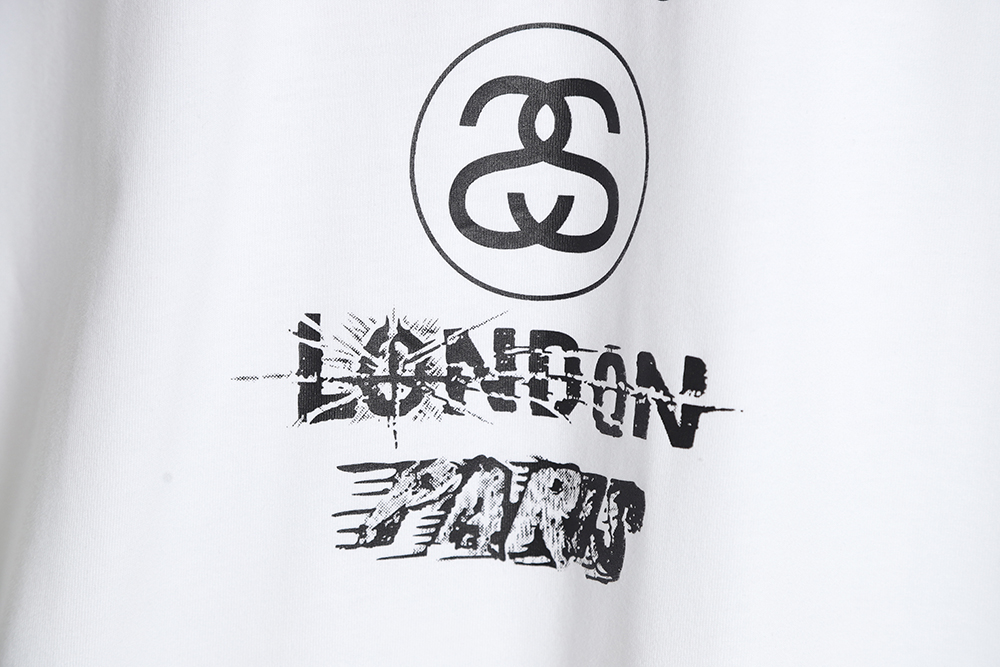 Stussy spoof letter print short-sleeved T-shirt