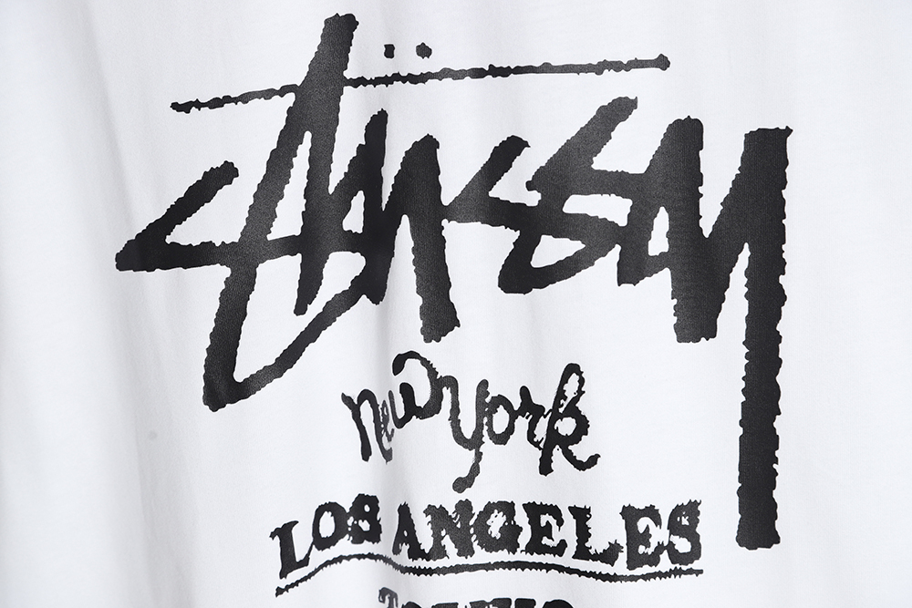 Stussy spoof letter print short-sleeved T-shirt