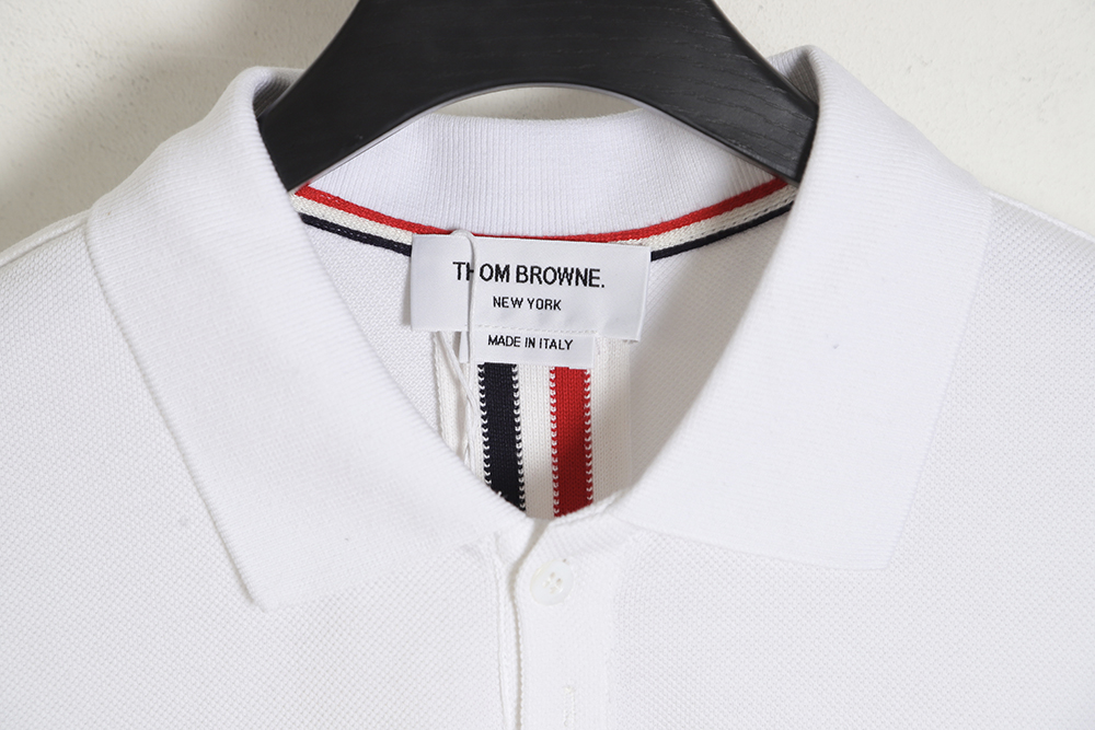 THOM BROWNE TB POLO Short Sleeve with Center Back Webbing