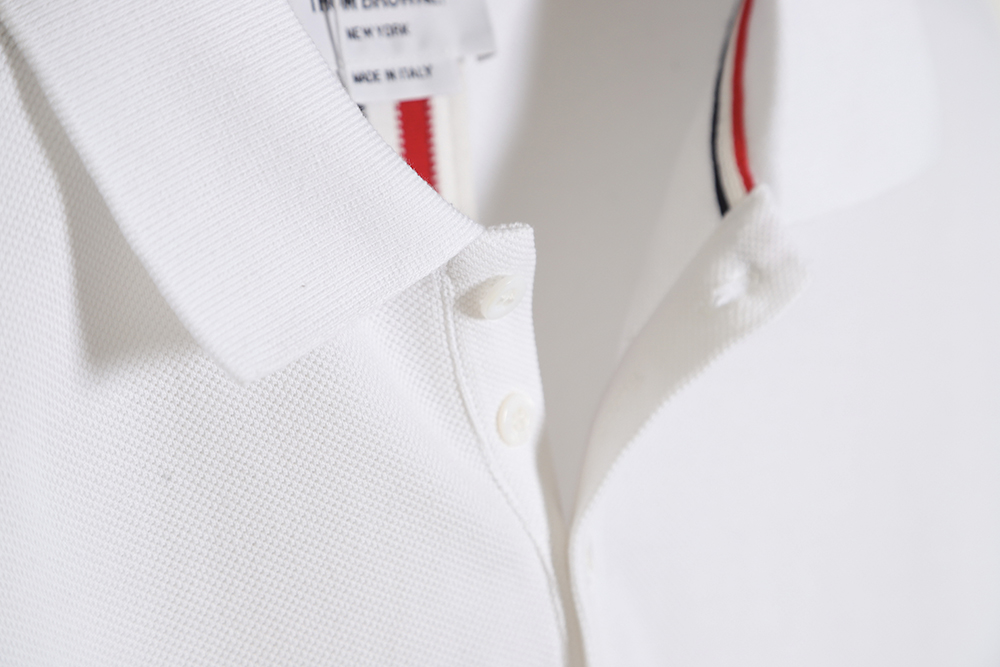 THOM BROWNE TB POLO Short Sleeve with Center Back Webbing