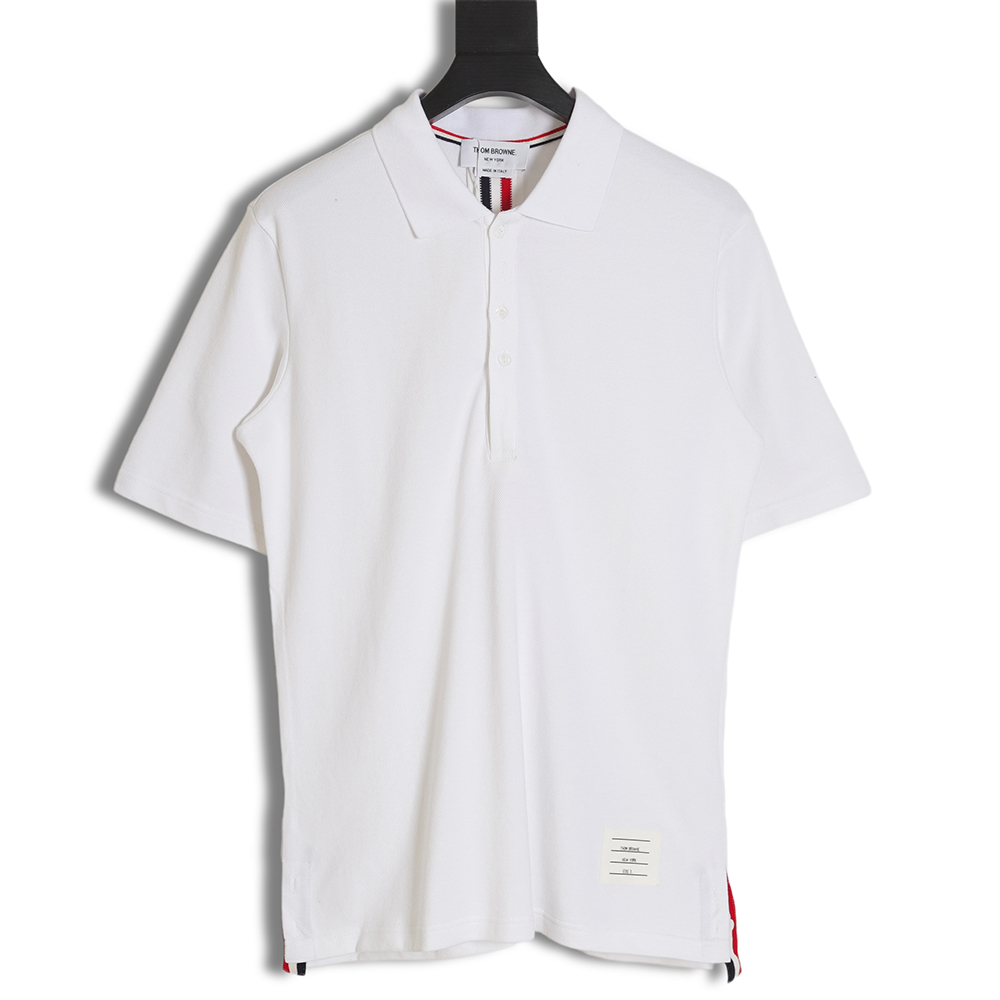 THOM BROWNE TB POLO Short Sleeve with Center Back Webbing