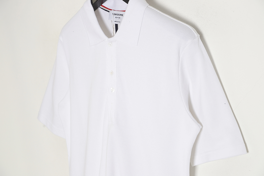 THOM BROWNE TB POLO Short Sleeve with Center Back Webbing
