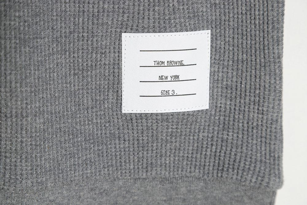 Thom Browne Classic Four Bar Waffle Polo Short Sleeve