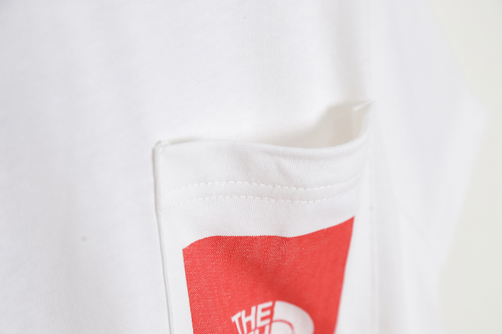 Supreme SS23 Week 3 x The North Face joint PRINTED POCKET TEE solid color Logo print short-sleeved T-shirt