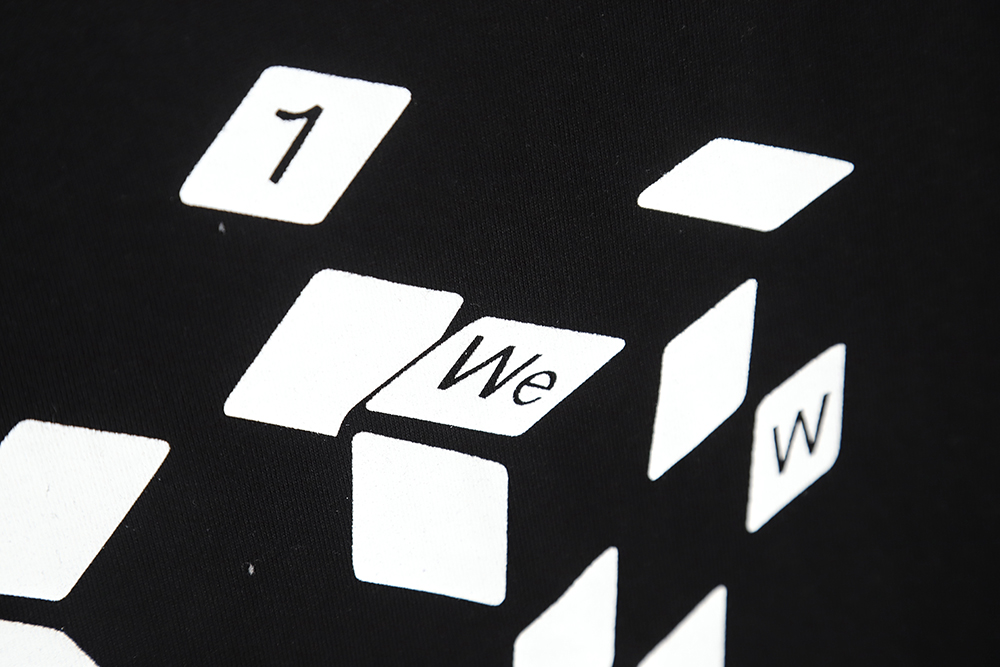 WE11 DONE Rubik's cube print short-sleeved T-shirt TSK1