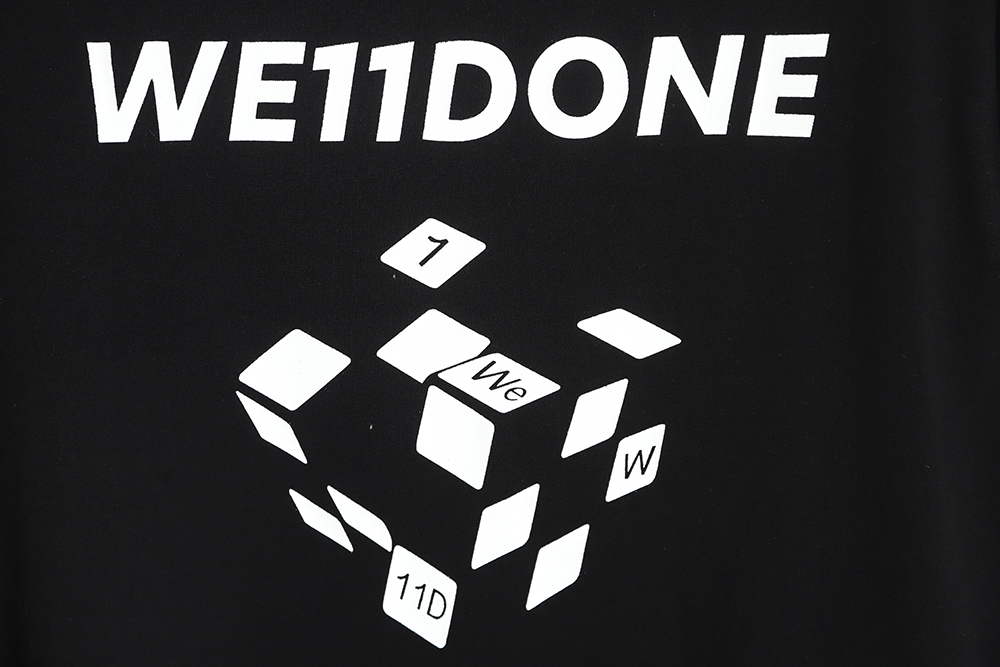 WE11 DONE Rubik's cube print short-sleeved T-shirt TSK1