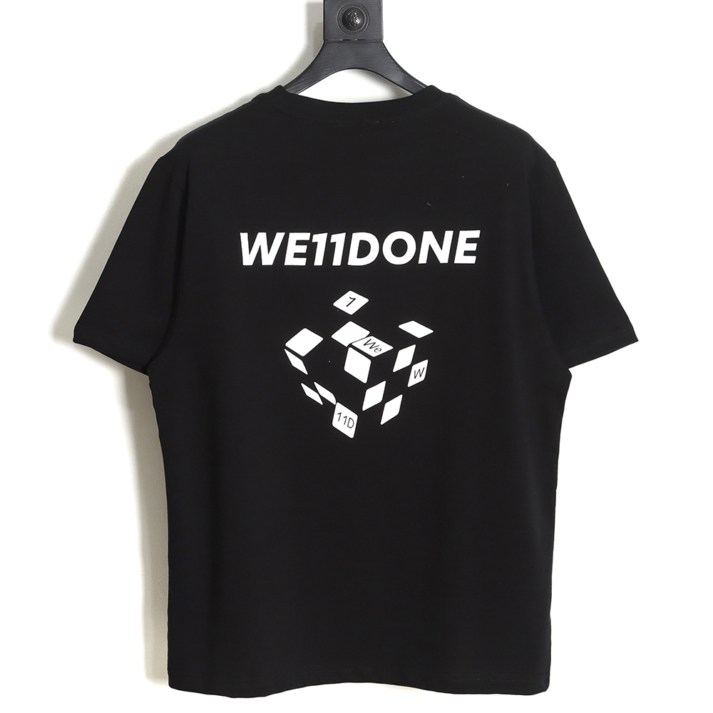 WE11 DONE Rubik's cube print short-sleeved T-shirt TSK1