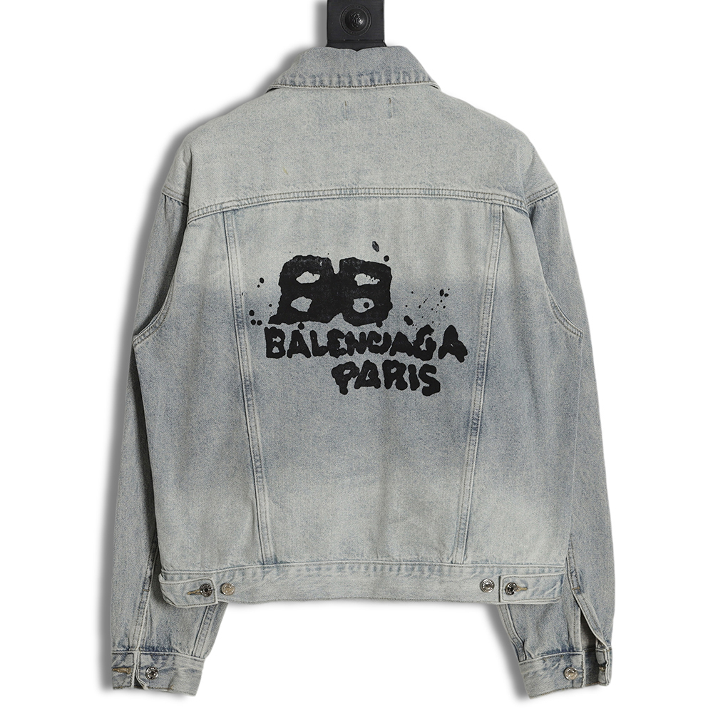 Balenciaga BLCG 23SS graffiti hand-painted denim jacket