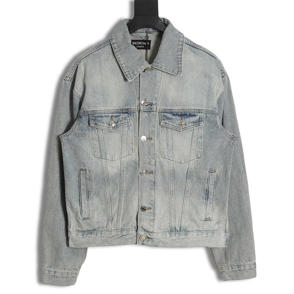 Balenciaga BLCG 23SS graffiti hand-painted denim jacket,Balenciaga