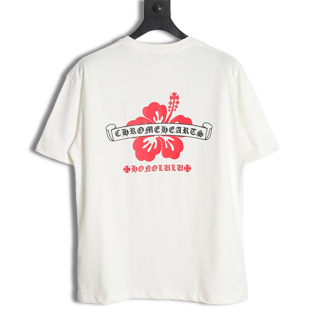 Chrome Hearts 23SS Floral Print Short Sleeve T-Shirt