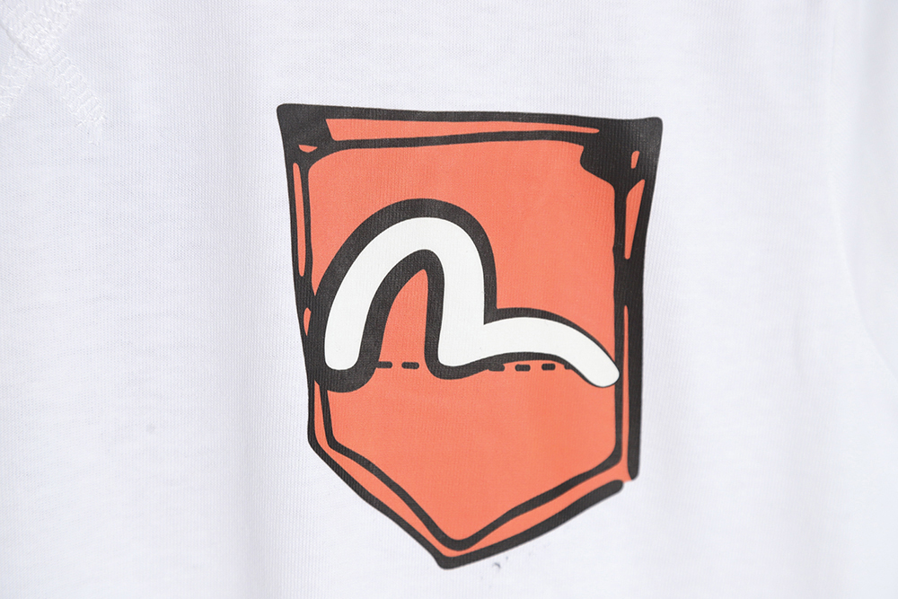 Evisu 23ss graffiti two-dimensional short-sleeved T-shirt