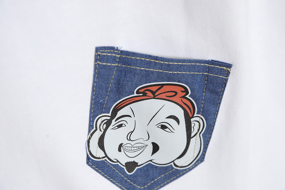 Evisu 23ss graffiti two-dimensional short-sleeved T-shirt