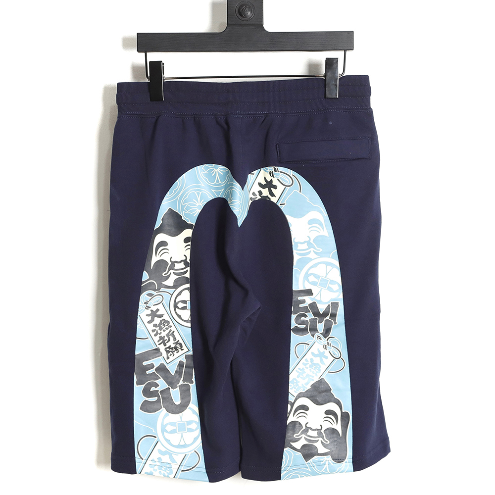 Evisu 21ss big fish wish big M print shorts
