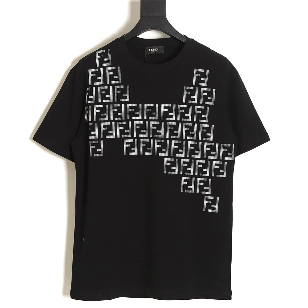 FENDI Logo grain print short sleeve TSK1