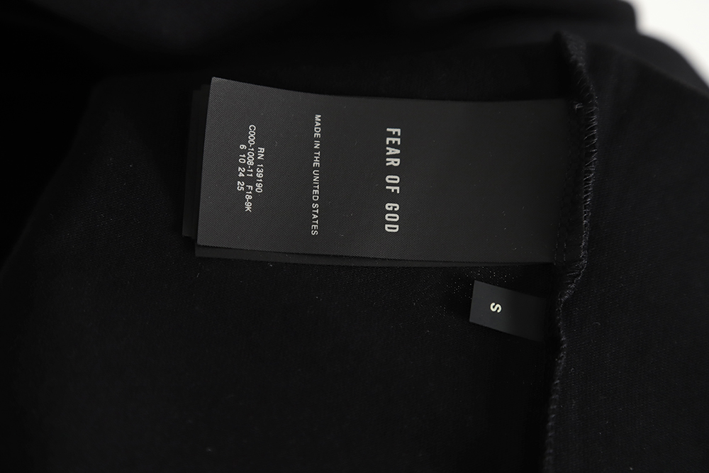 Fear of God FOG main line No. 7 flocking letter short-sleeved Polo shirt TSK2