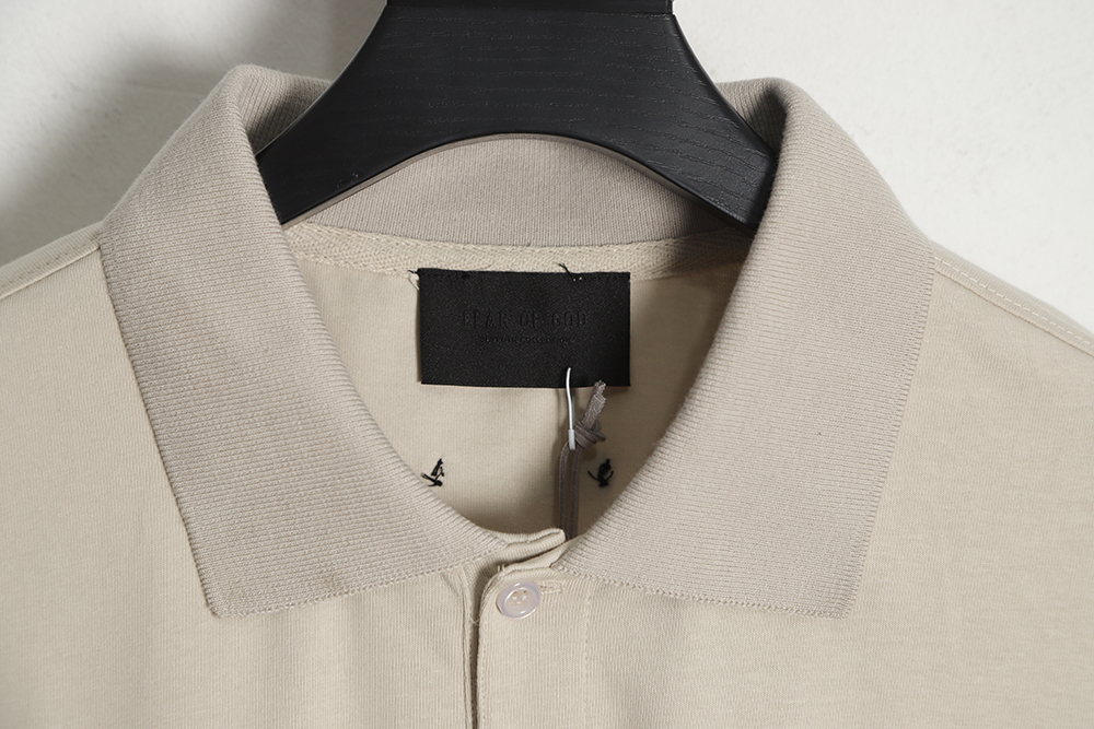 Fear of God FOG Main Line No. 7 Flocked Letter Short Sleeve Polo Shirt
