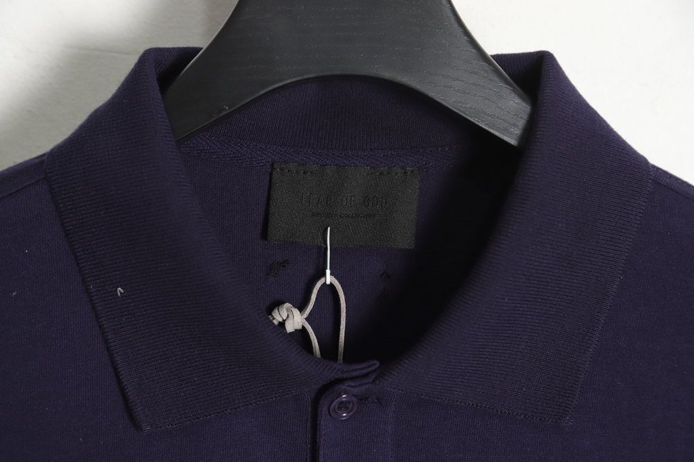 Fear of God FOG main line No. 7 flocking letter short-sleeved Polo shirt TSK1
