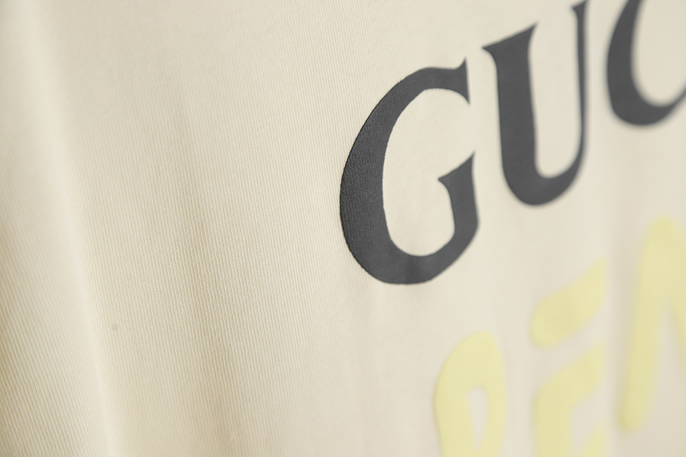 GUCCI 22SS graffiti signature short-sleeved T-shirt