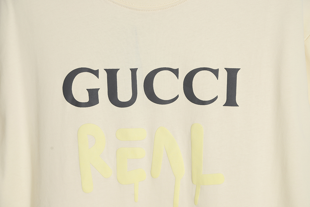 GUCCI 22SS graffiti signature short-sleeved T-shirt
