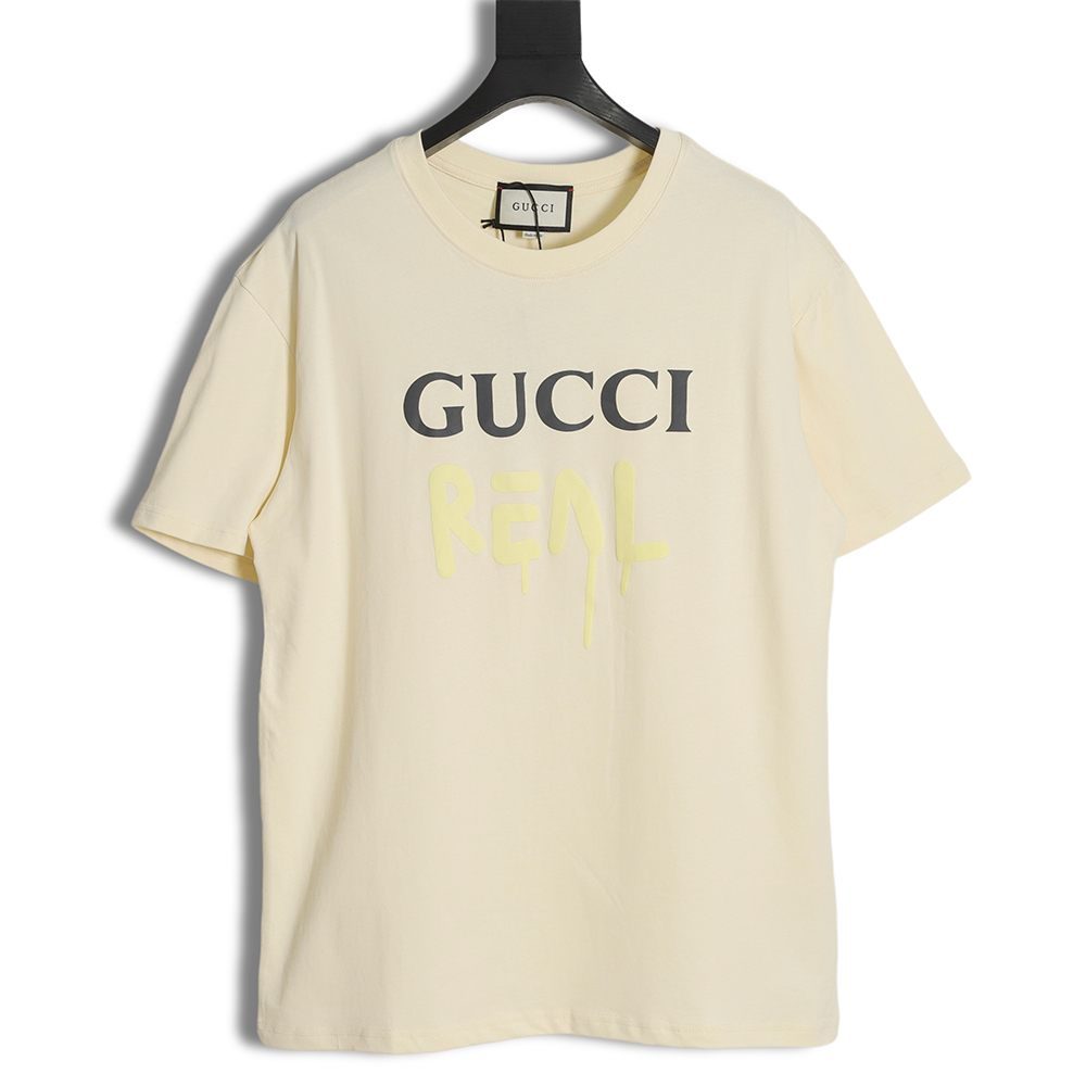 GUCCI 22SS graffiti signature short-sleeved T-shirt