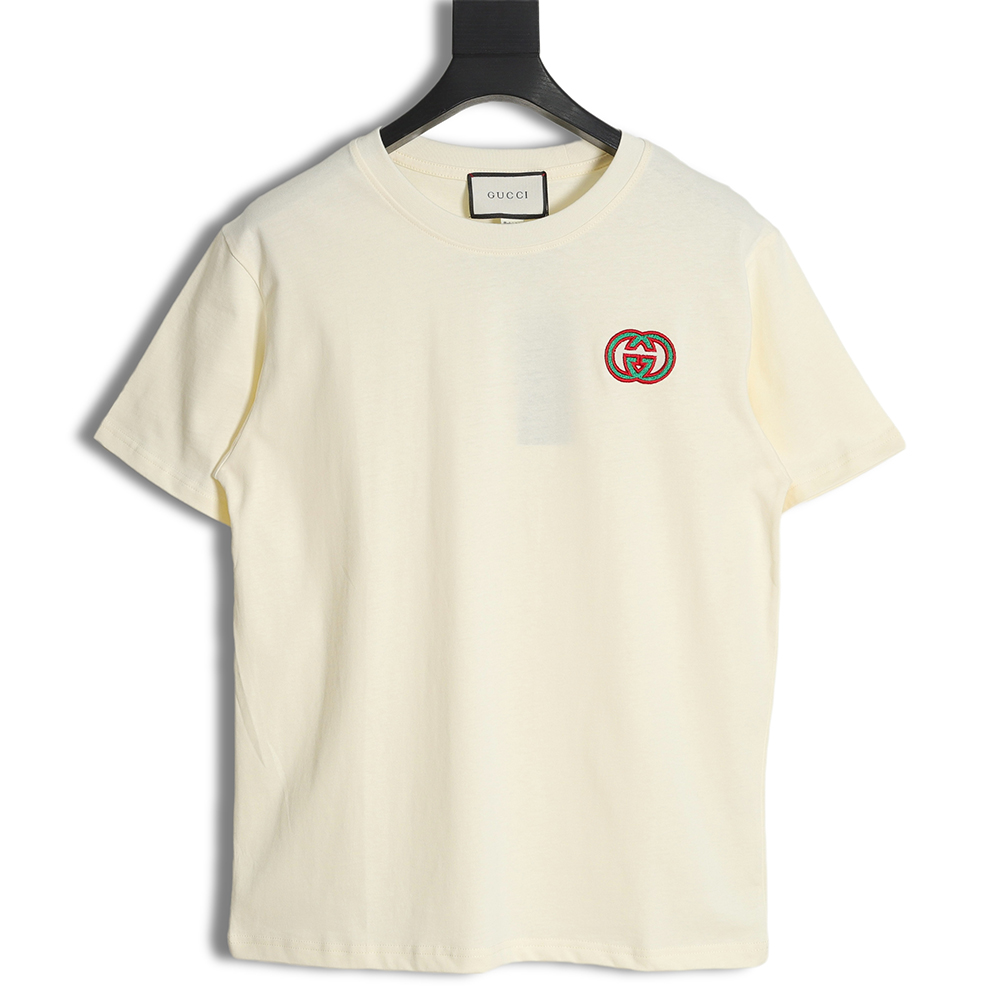 Gucci C 23SS double g embroidery short-sleeved T-shirt