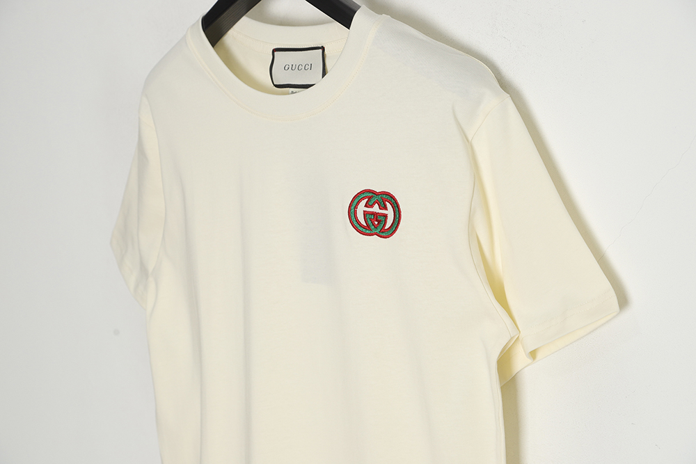 Gucci C 23SS double g embroidery short-sleeved T-shirt
