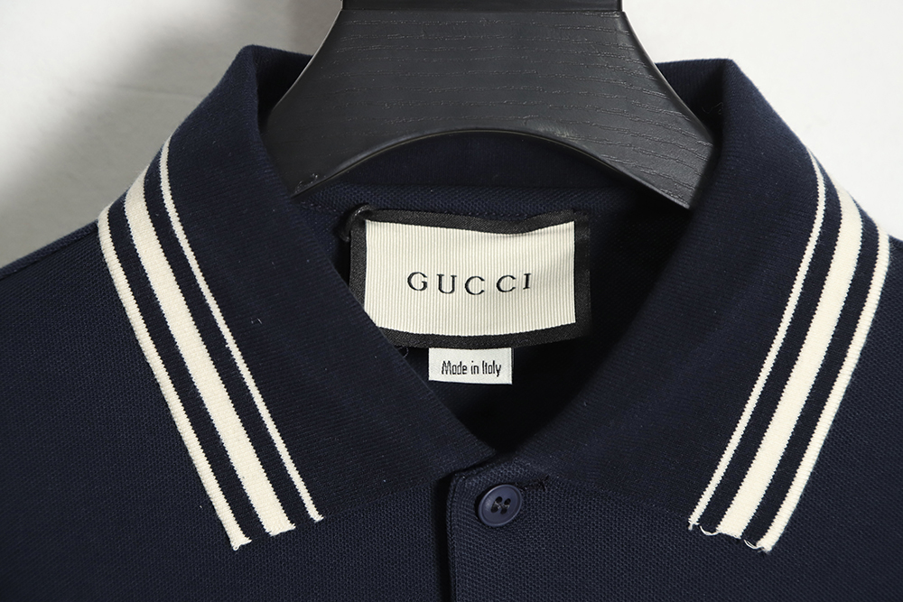 GUCCI cat embroidery POLO shirt