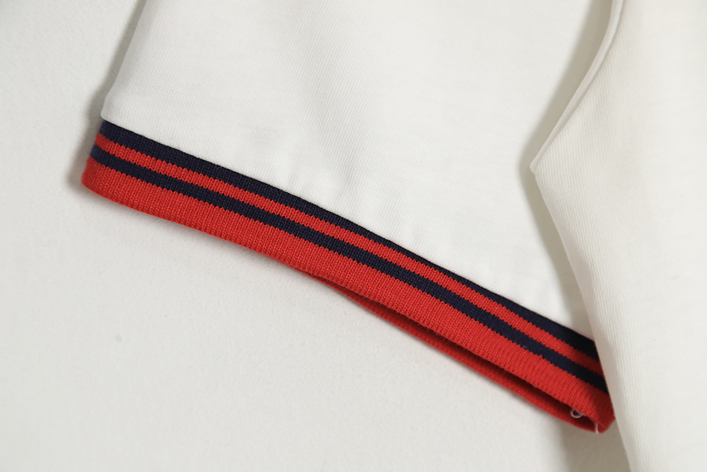 Gucci 23ss logo embroidery and animal print Polo shirt