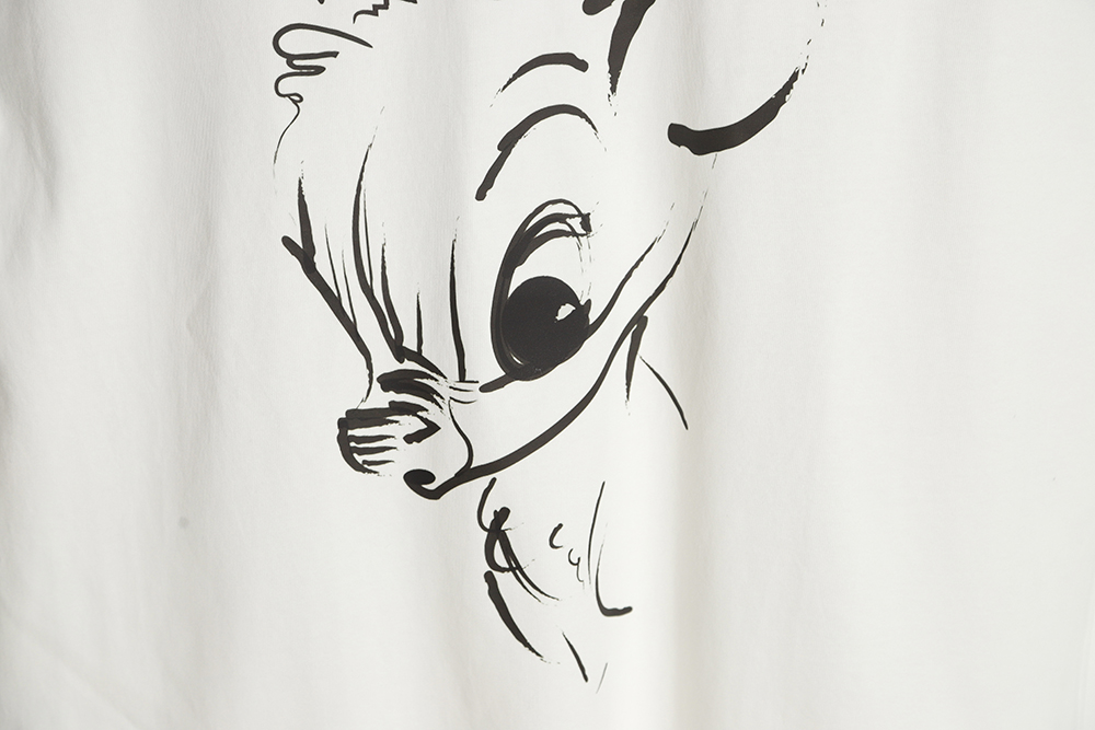 GIVENCHY 23ss sketched deer print short sleeves