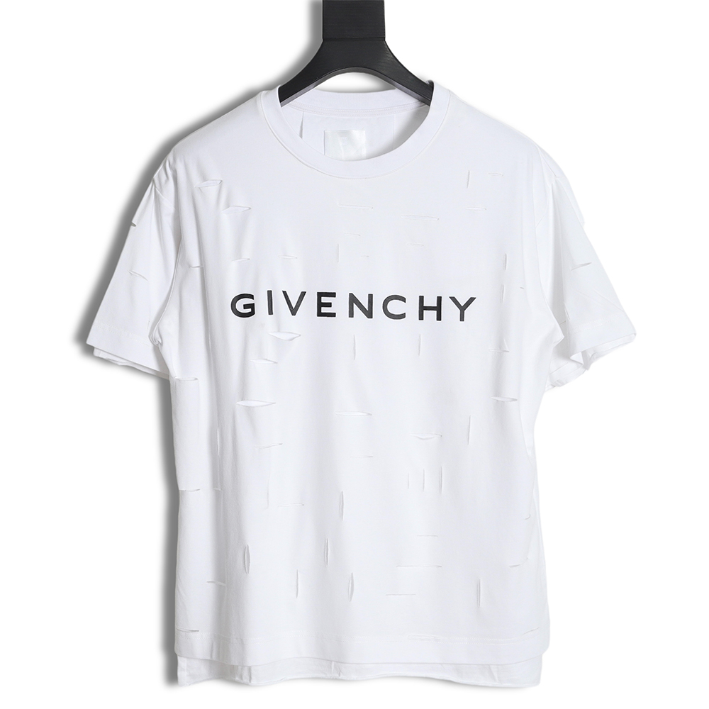 Givenchy 23SS big hole short-sleeved T-shirt