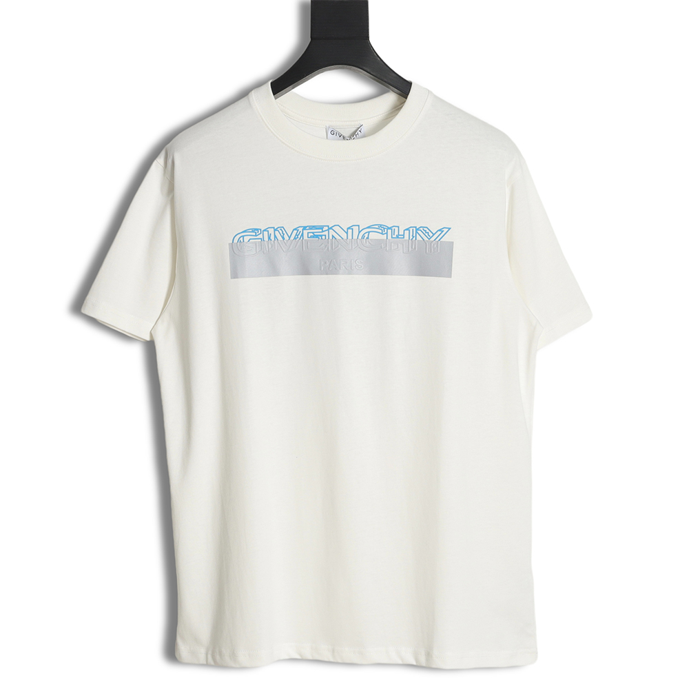 GIVENCHY 23ss three-dimensional letter logo taped print short sleeves