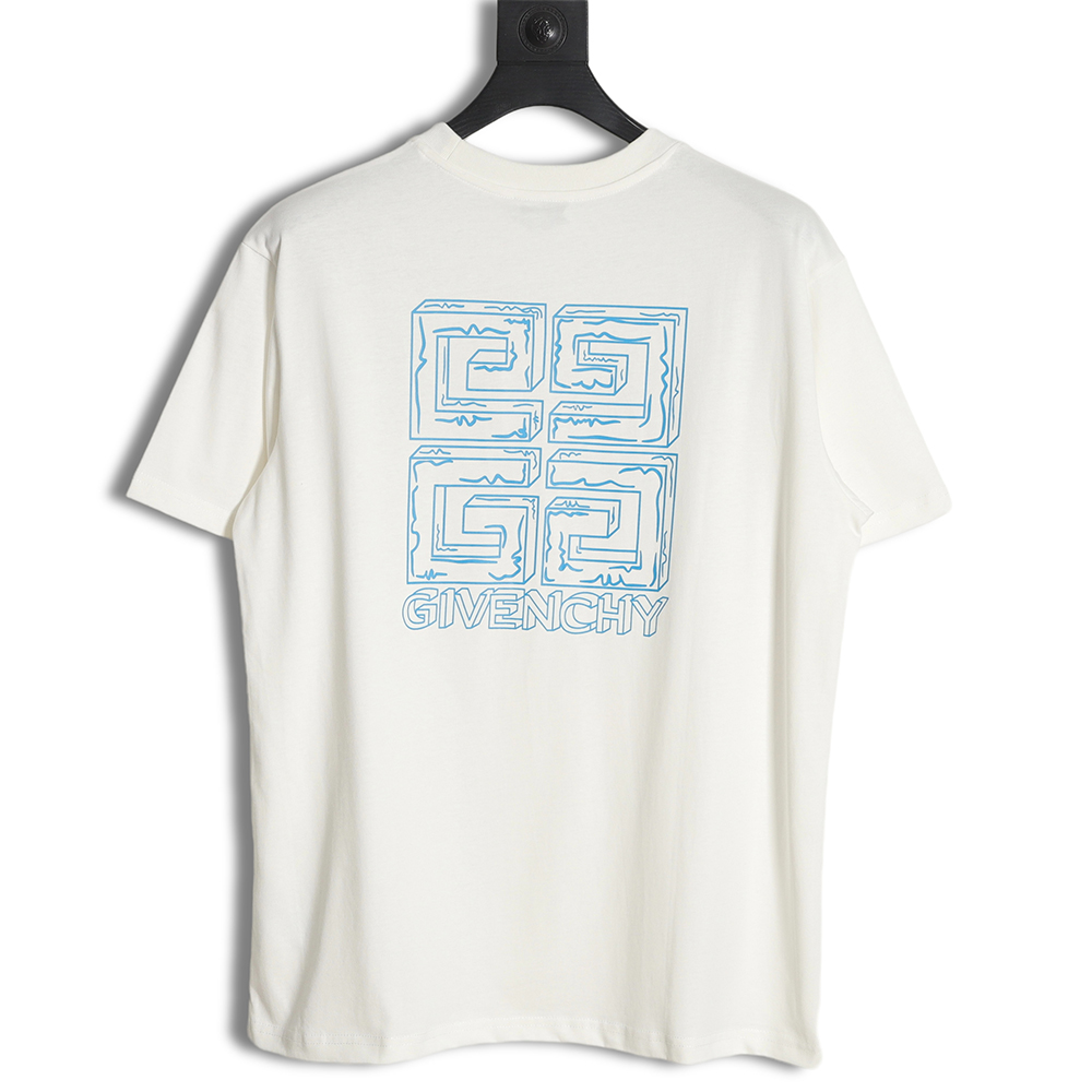 GIVENCHY 23ss three-dimensional letter logo taped print short sleeves