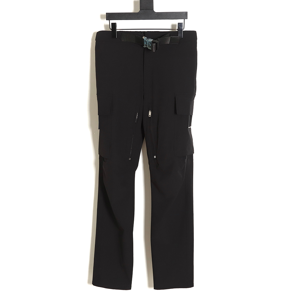 Givenchy 23SS Buckle Belt Zip Pocket Cargo Pants