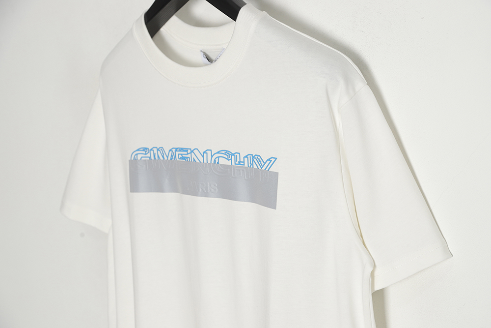 GIVENCHY 23ss three-dimensional letter logo taped print short sleeves