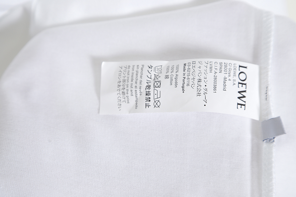 LOEWE toothbrush letter LOGO round neck short sleeves