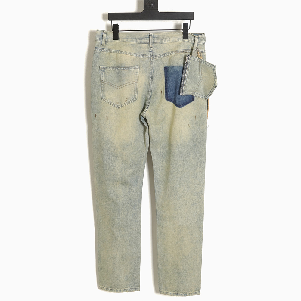 MARGIELA Distressed fanny pack jeans