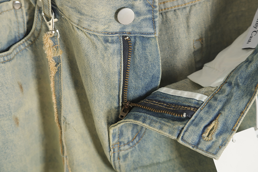 MARGIELA Distressed fanny pack jeans