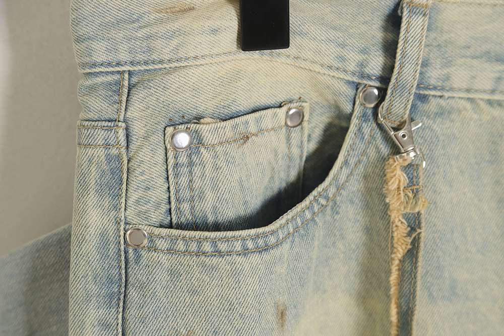 MARGIELA Distressed fanny pack jeans