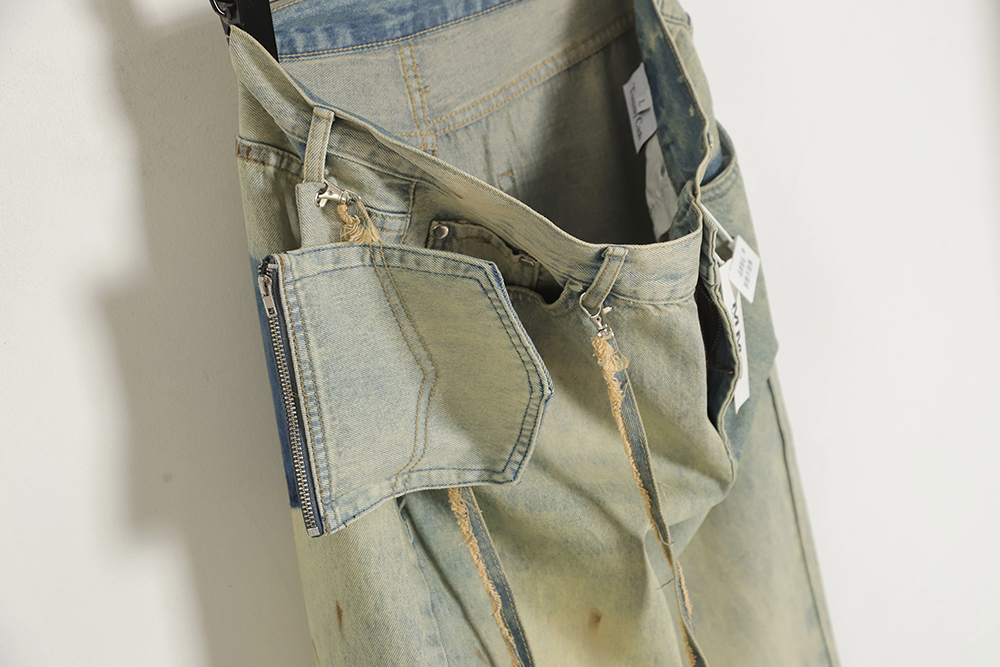 MARGIELA Distressed fanny pack jeans