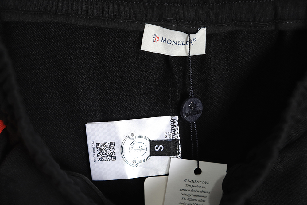 Moncler 23ss logo red blue white striped webbing shorts TSK1