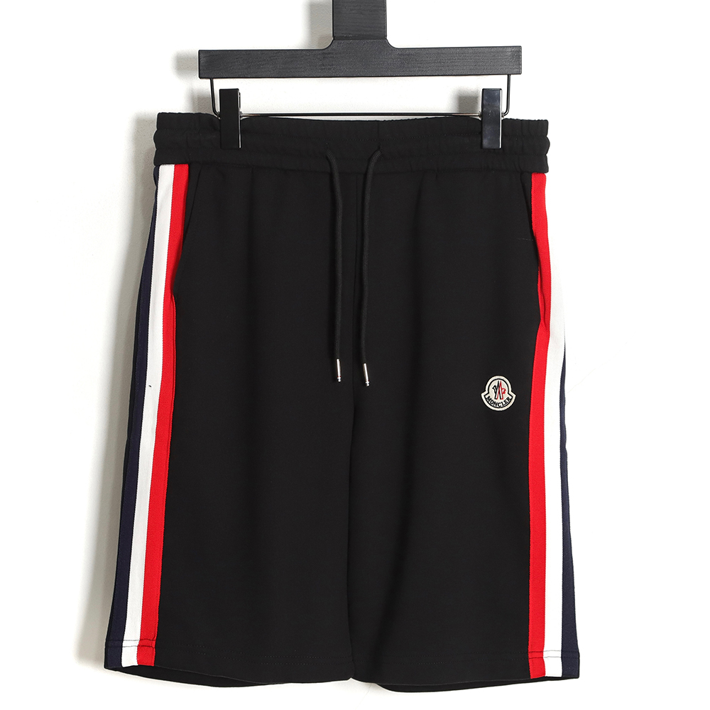 Moncler 23ss logo red blue white striped webbing shorts TSK1