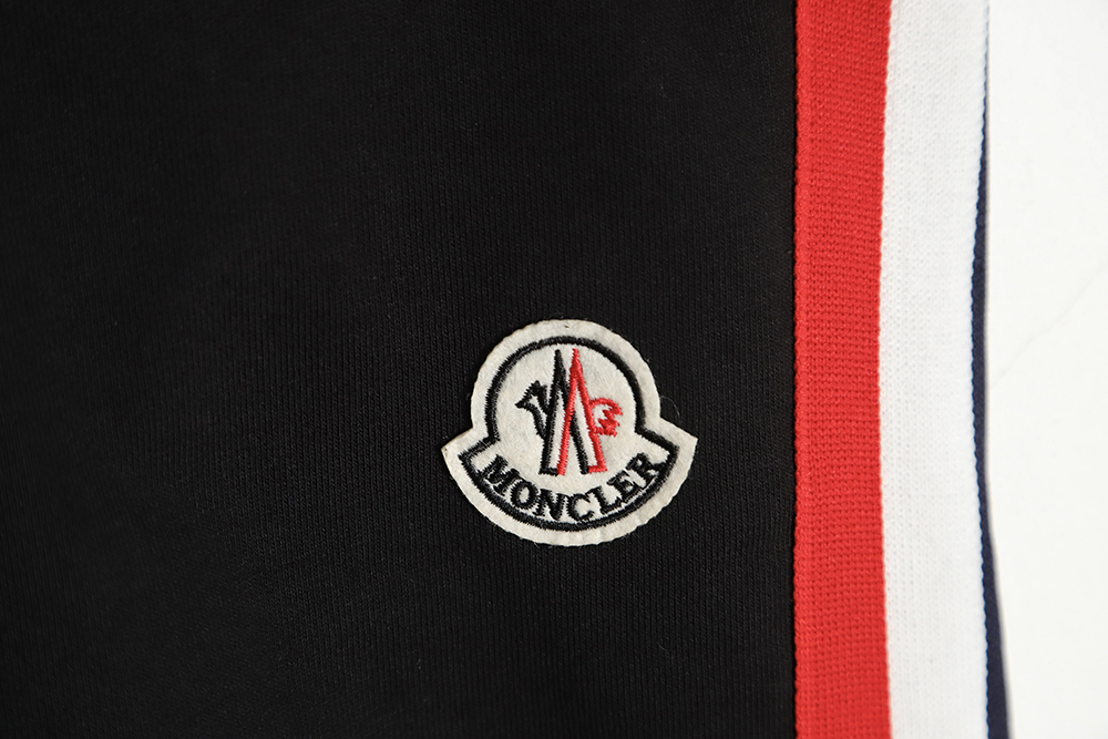 Moncler 23ss logo red blue white striped webbing shorts TSK1