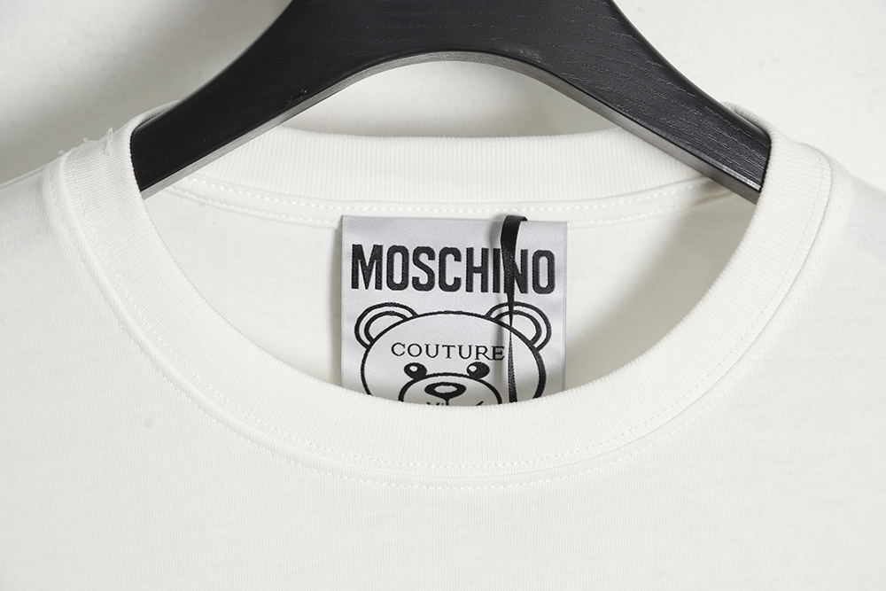 MOSCHINO 23SS cartoon print LOGO logo round neck short sleeves